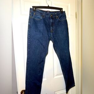 J Crew Mens Jeans The Sutton Straight Dark Wash Denim Size 34x30 Mid-Rise